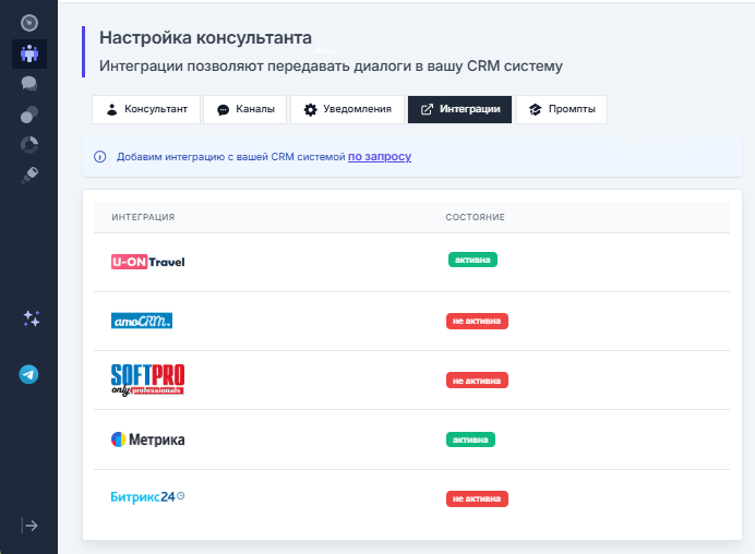 Интеграции
